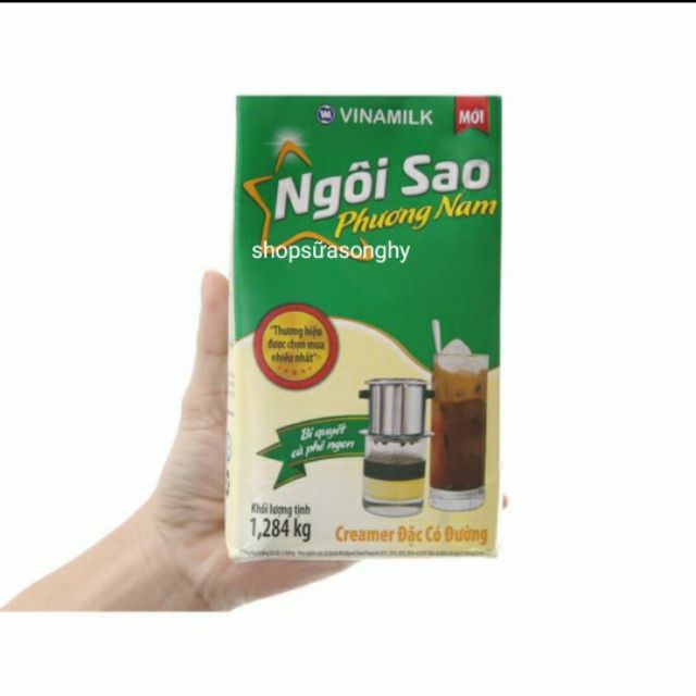 Creamer đặc Ngôi Sao Phương Nam xanh lá - Hộp giấy 1284gr