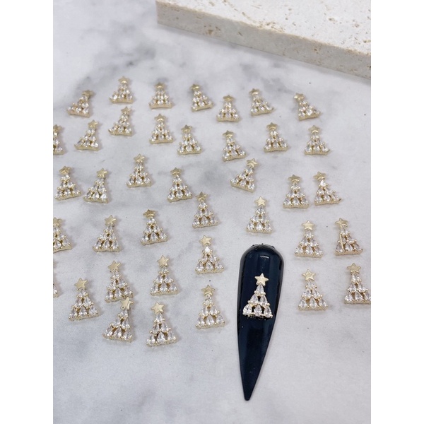 phụ kiện chảm noel đá cao cấp siêu đẹp gắn móng tay nail