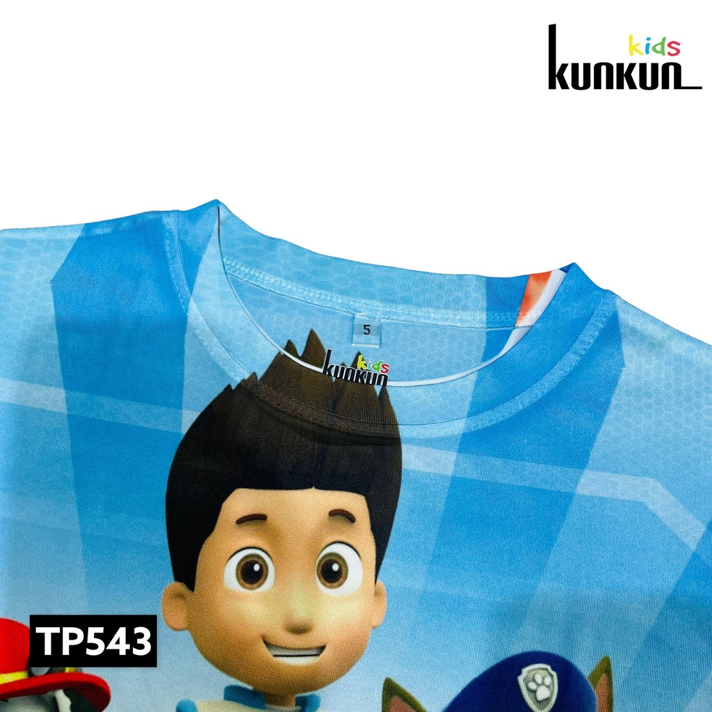 Quần áo bé trai in hình Đội chú chó cứu hộ chất Thun lạnh KunKun Kid TP543 - Đồ bộ bé trai size đại từ 10-60kg
