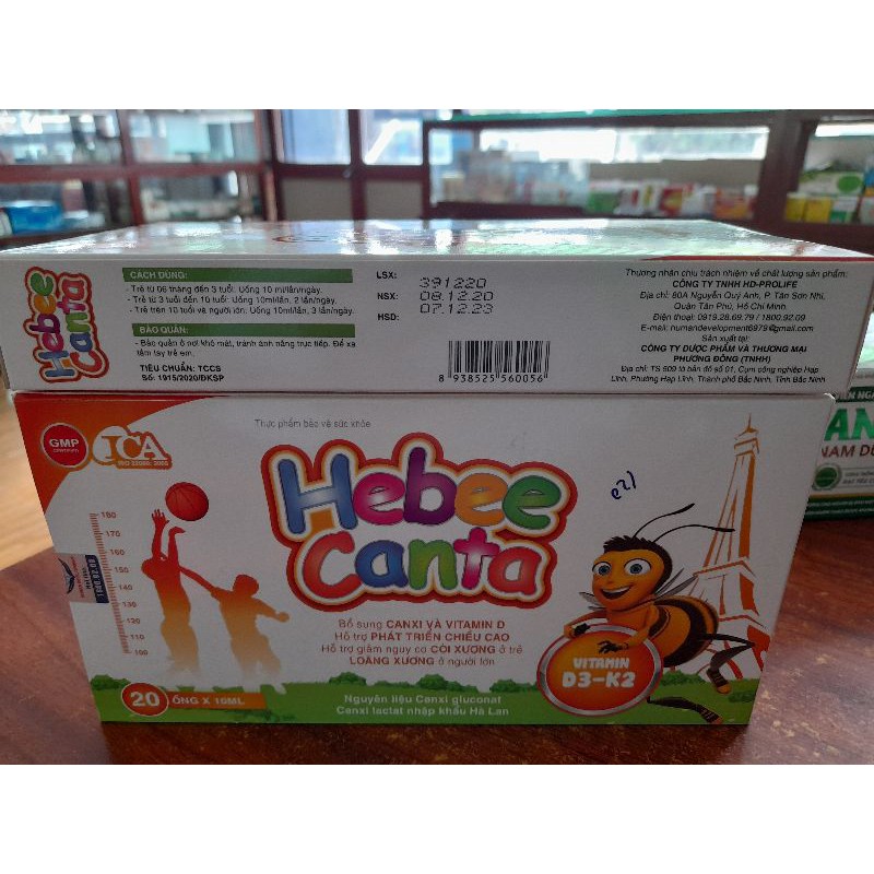 Ống Canci Hebee Canta Cho Bé.Hộp 20 ống×10ml