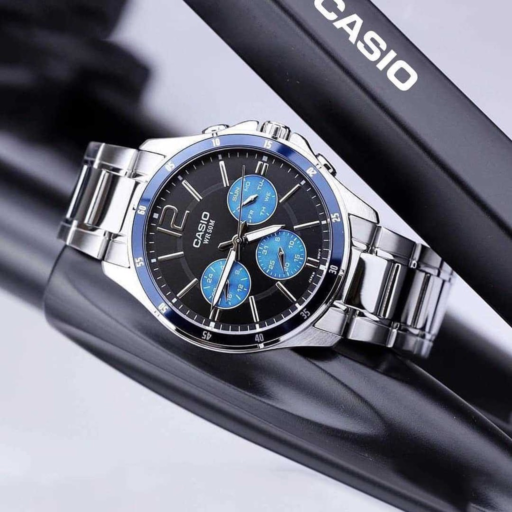 [Mã FABRR5503 giảm 20% đơn 249K] Đồng hồ nam dây kim loại Casio MTP-1374D-2AVDF chính hãng