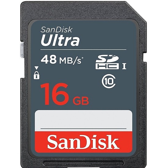 Thẻ Nhớ 16GB SDHC Sandisk Ultra Class 10 UHS-1 48MB/S