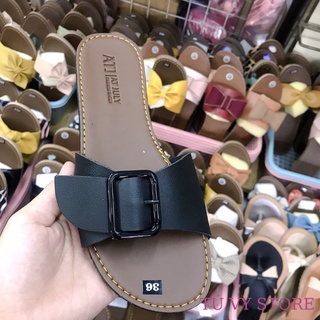 Dép nữ bệt quai ngang, khóa chữ nhật thời trang siêu xinh