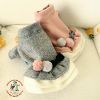 Váy dạ xòe cute cho chó mèo - quần áo chó mèo