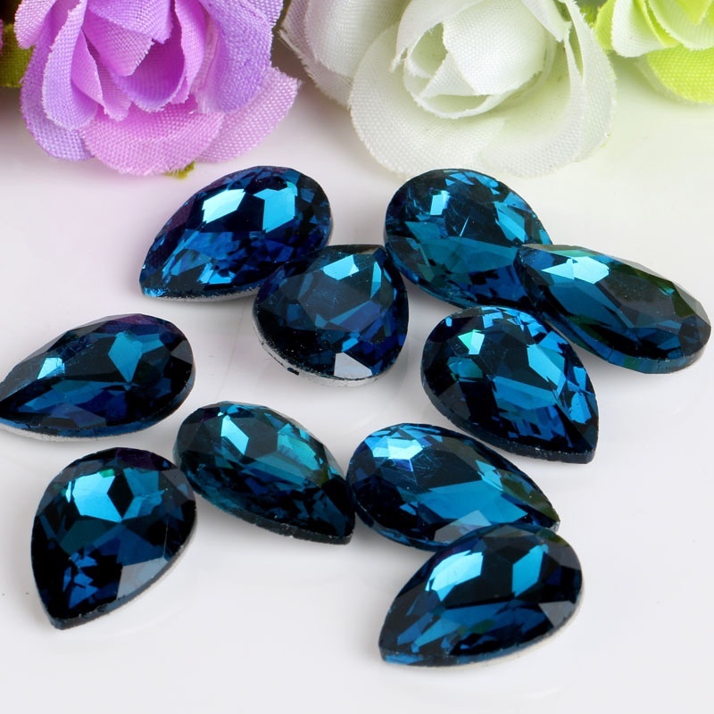 Set 50 Viên Đá Pha Lê Hình Giọt Nước Dùng Để Trang Trí Đồ Thủ Công