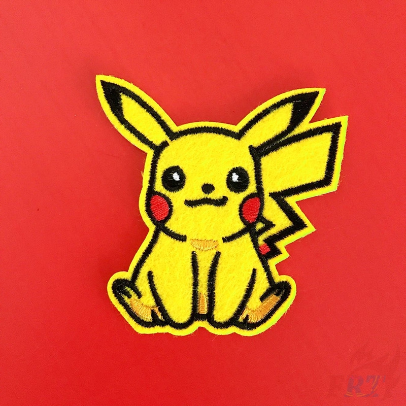 Miếng vải thêu dán lên quần áo kiểu dáng Pikachu dễ thương