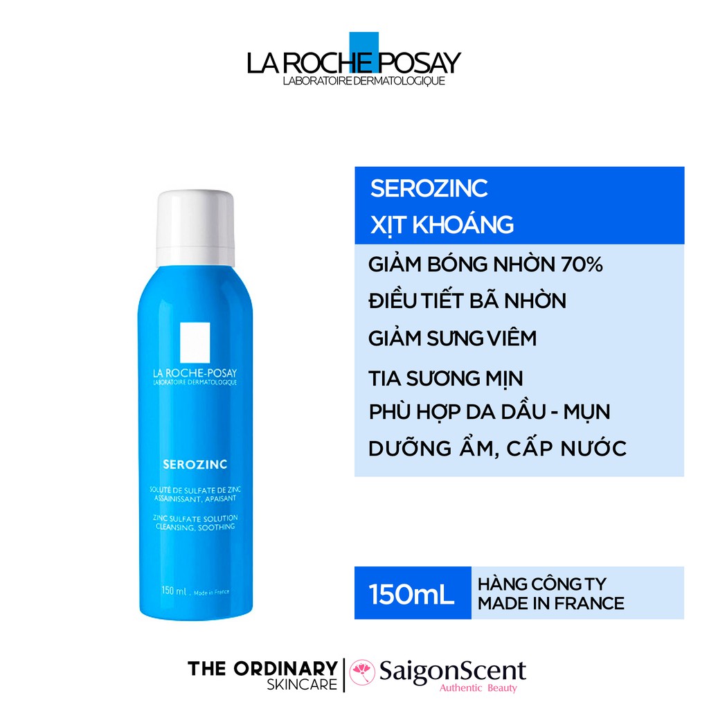 Xịt khoáng da dầu mụn La Roche Posay SEROZINC ( 150mL )