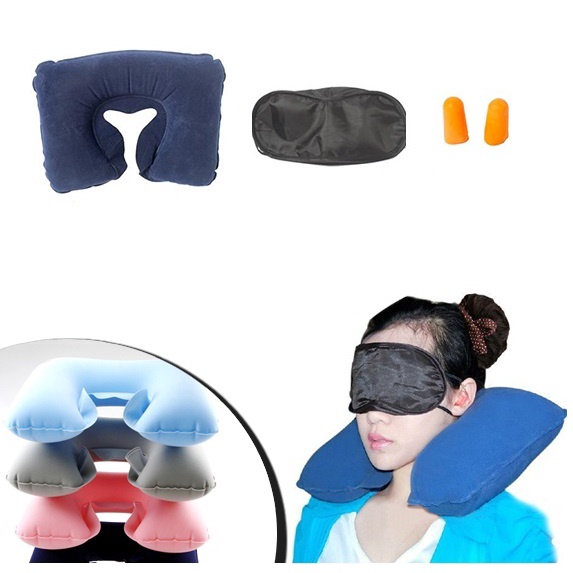 GỐI HƠI DU LỊCH CHỮ U - BỘ GỐI DU LỊCH 3 TRONG 1