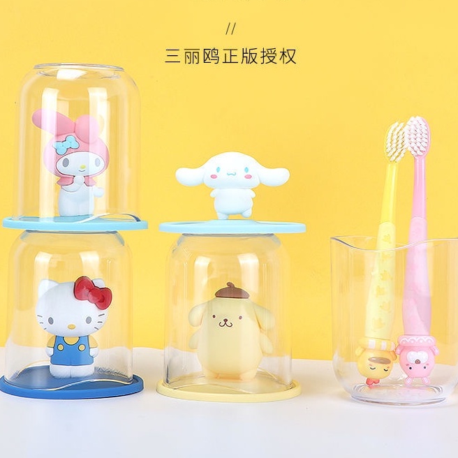 Cốc súc miệng MINISO Sanrio nhựa bàn chải đánh răng dễ thương thời trang