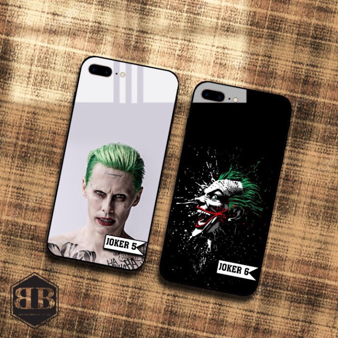 Ốp lưng kính cường lực iphone 7 plus / iphone 8 plus hình joker bao ngầu