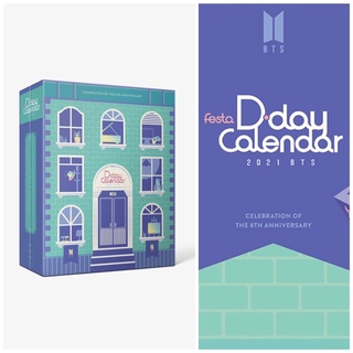 Bộ ảnh FESTA BTS D-DAY CALENDAR 2021 kèm Welcome Kit | Kỷ niệm 8 năm debut [Limited] (chính hãng)