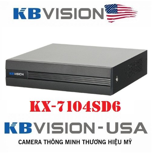 Đầu ghi hình camera 4 kênh 5 in 1 KBVISION KX-7104SD6 Hàng Chính Hãng