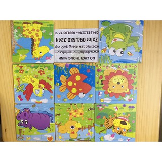 Ghép hình gỗ 15cm, puzzle, lego, xếp hình gỗ, bảng ghép gỗ, ghép hình thú, xe cộ