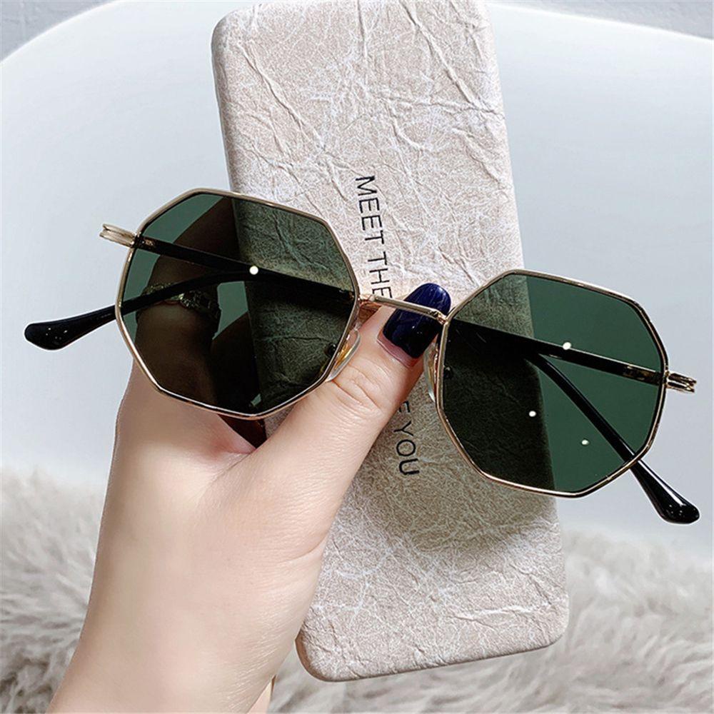 [MAG] Trendy Retro Metal Sunglasses Summer Sunglasses for Women Polygon Sunglasses Sun Glasses Fashion Accessories UV400 Protection Vintage Eyewear Men's Shades