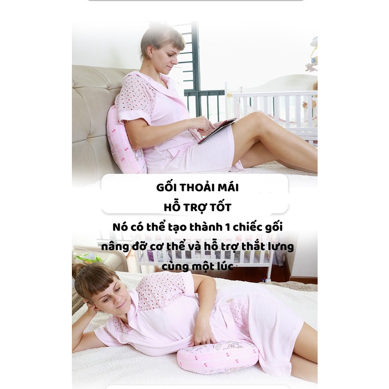 Gối Bà Bầu Cánh Tiên Cao Cấp Đa Năng-gối Bầu Kê Bụng Nâng Đỡ Bụng Bầu Giảm Đau Lưng Hiệu Quả Có Thể Điều Chỉnh Được