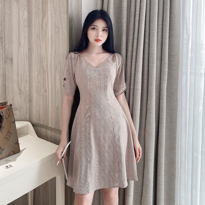 Váy cổ tim tay lỡ Zym's House - LT156