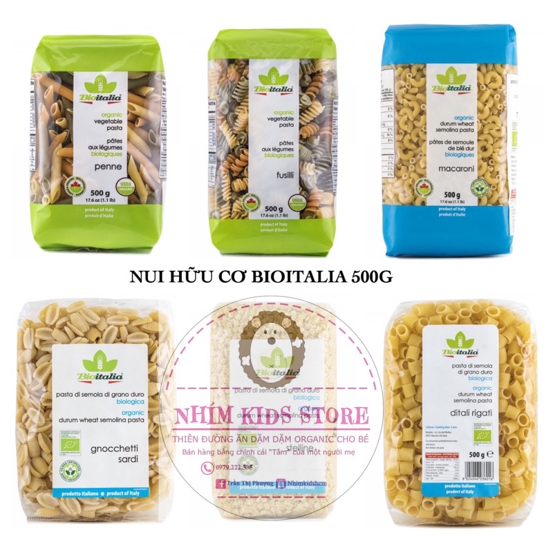 Nui hữu cơ Bioitalia/ Markal/Rapulzel 100g