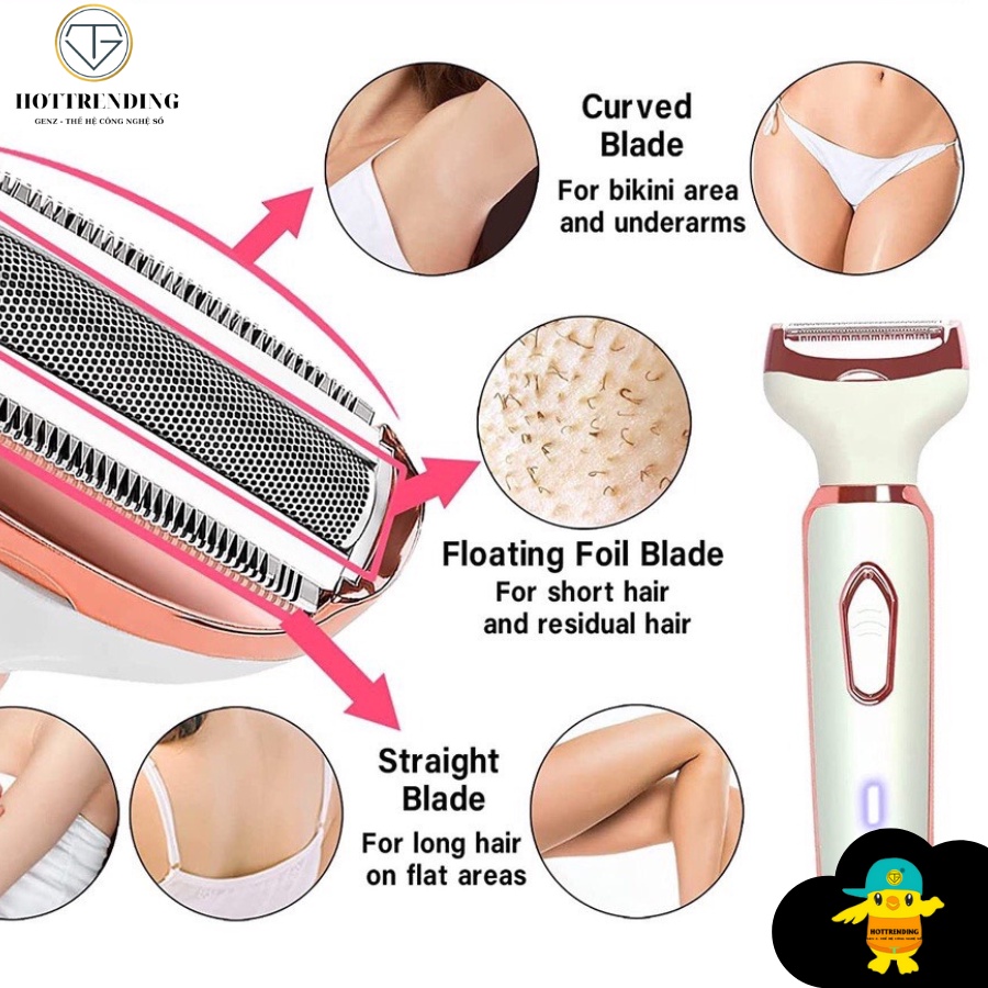Máy Cạo Lông Mặt Lông Vùng Kín Lông Mày Lông Body Toàn Thân Tỉa Lông Mũi Lông Bikini Hàng Loại 1 Bảo Hành 12 tháng