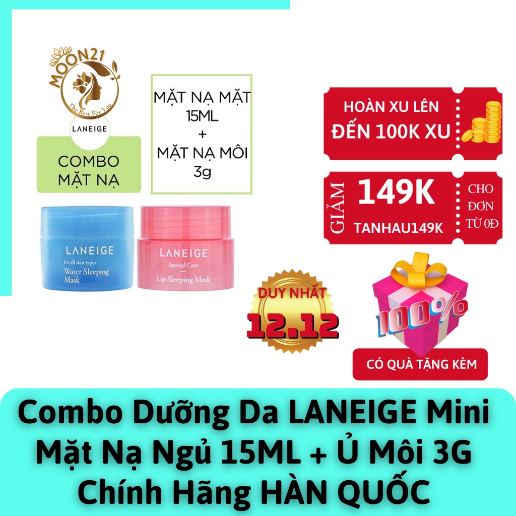 Bộ mặt nạ ngủ Laneige Goodnight Sleeping Care Mini Kit Auth Hàn Quốc