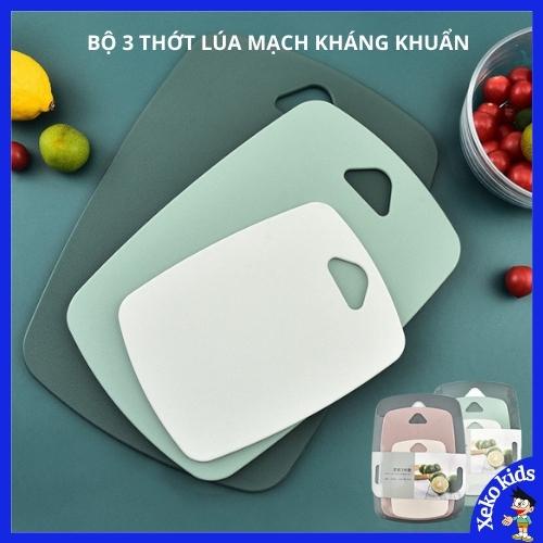 Set 3 Thớt Nhựa Kháng Khuẩn Nhiều màu Hàng Cao Cấp,Thớt Nhựa Kháng Khuẩn Set 3 Món