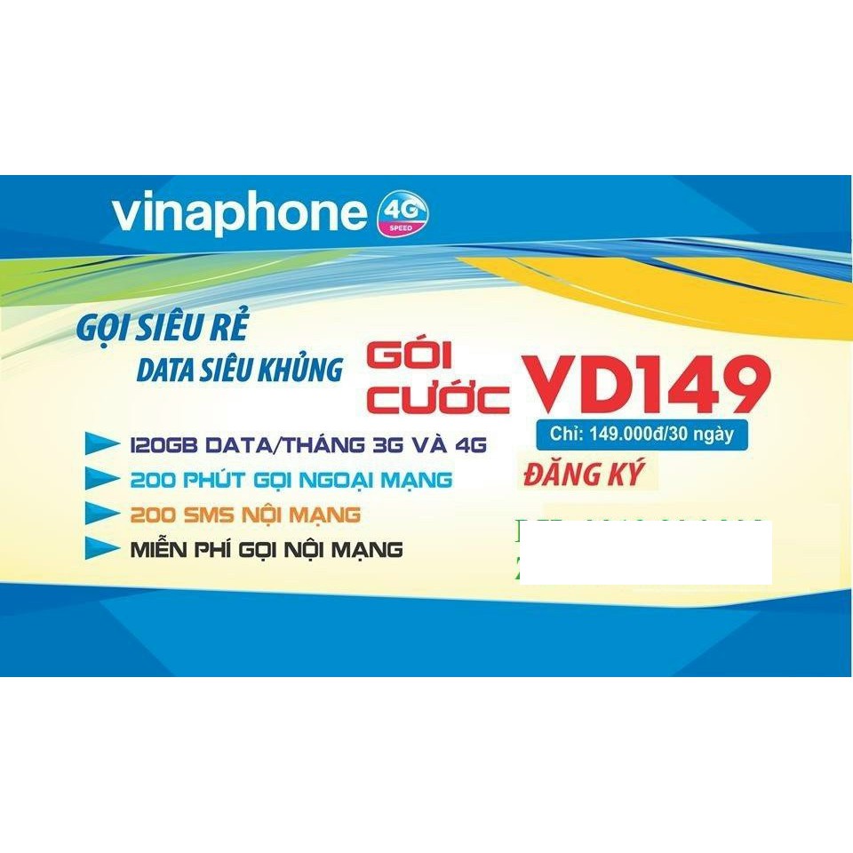 Sim 4G, Sim Vinaphone miễn phí ngoại mạng, Free data 12 tháng