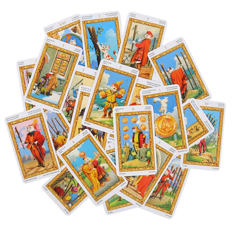 Bộ Bài Tarot Màu Trắng Tương Tác Bí Ẩn Cho Gia Đình