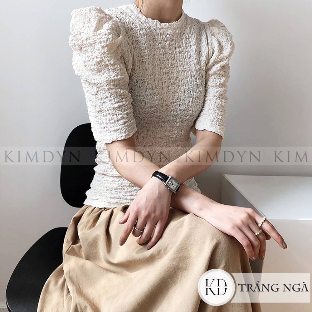 Áo vintage nữ áo kiểu ôm tay lỡ KIMDYN [KDA03]