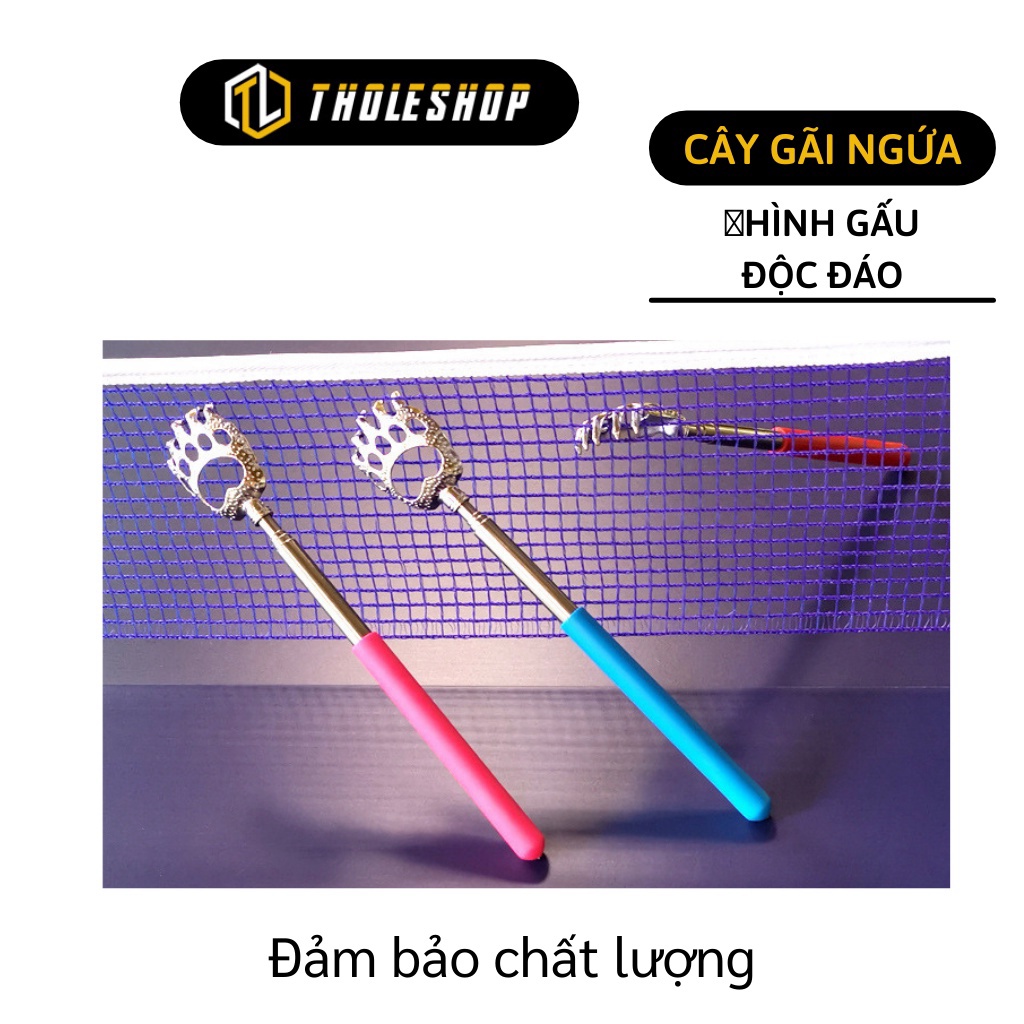 GIÁ SỈ Cây gãi lưng hình gấu chắc chắn, tay cầm bọc silicon chống trơn trượt có thể kéo dài thu ngắn 5502