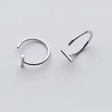Khuyên kẹp giả môi mũi không cần bấm lỗ titan không gỉ