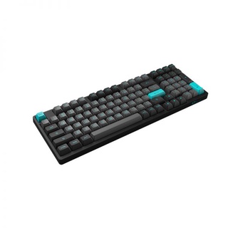 Bàn phím cơ AKKO 3098B - Multi-modes Black & Cyan (Bluetooth 5.0/Wireless 2.4Ghz/Hotswap/Foam tiêu âm/AKKO CS Jelly Sw)