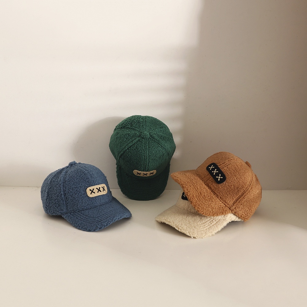 Mũ Lưỡi Trai Nhung Dày Dặn Màu Sắc Đơn Giản Thời Trang Mùa Đông Cho Bé