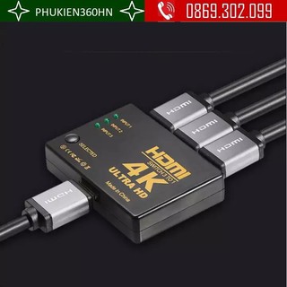 Bộ chuyển đổi HDMI 4K Switch 3 port : 3 đầu HDMI vào và 1 Đầu HDMI ra