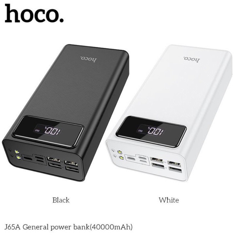 [Mã 159ELSALE hoàn 7% đơn 300K] Sạc dự phòng 30000mah 40000mah chính hãng Hoco J65 dung lượng lớn tiện lợi sự dụng