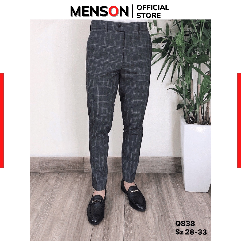 Quần tây nam công sở cao cấp, Quần âu nam Hàn Quốc co dãn chuẩn form vải chống nhăn không bai, xù Mensons Q838