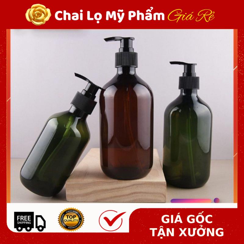 Chai Chiết Mĩ Phẩm ❤ RẺ VÔ ĐỊCH ❤ Chai nhựa pet vòi nhấn 300ml chiết mỹ phẩm, đựng dầu gội, sữa tắm .