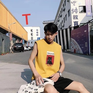 Áo tanktop mèo cat - TR