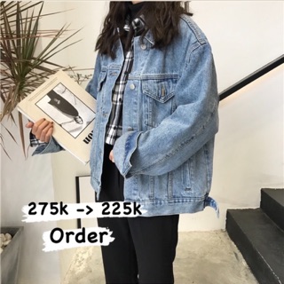 Order | Áo khoác jeans, áo khoác da ulzzang