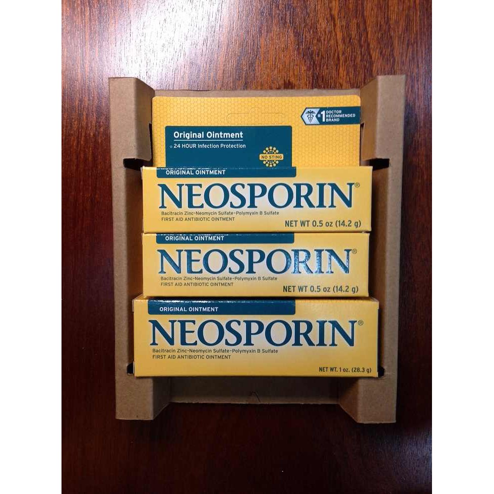 Mỡ Kháng Sinh NEOSPORIN ( hộp 3 trong 1 ) - Trị vết thương té phỏng, kháng khuẩn, giảm làm thẹo hàng USA