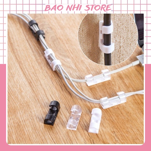 Bộ 20 Miếng Dán Tường Đi Dây Điện Kẹp Cố Định Nút Giữ Luồn Dây Điện 88068 Baonhishop2202