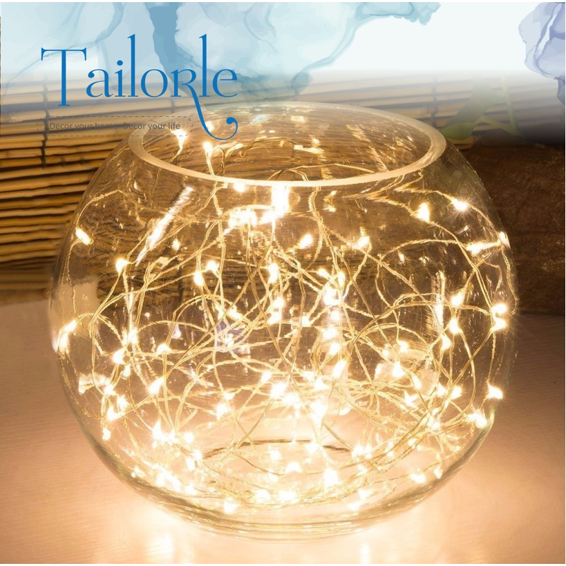 Dây đèn led trang trí đom đóm, fairy light trắng, vàng, nhiều màu chạy dùng pin AA decor nhà cửa, phòng ngủ, hộp q