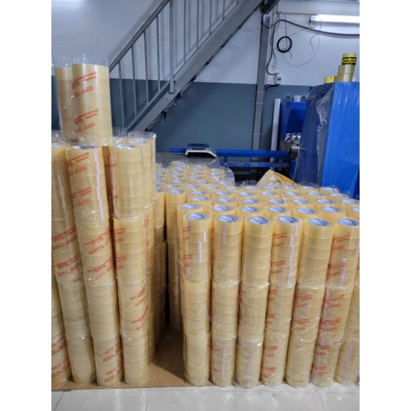 Băng keo Opp đóng hàng 200 Yard đục, trong - cây 2kg