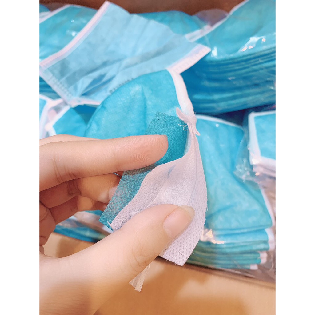 Khẩu trang 4 lớp màu xanh phòng chống bụi, vi khuẩn