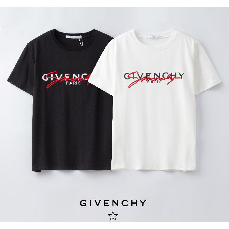 Áo Thun Cotton Ngắn Tay In Chữ Givenchy Thời Trang Cho Nam Và Nữ