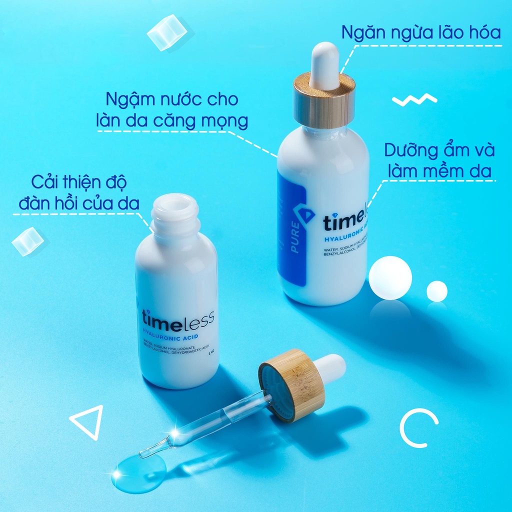 Tinh Chất Dưỡng Ẩm & Cấp Nước Timeless Hyaluronic Acid Pure Serum (60ml)