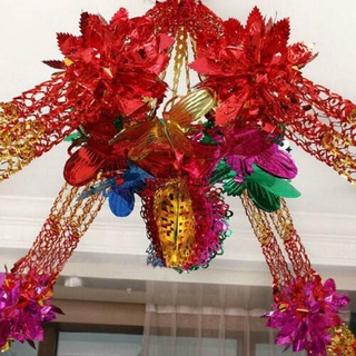 Dây Lá Nhôm Nhiều Màu Cỡ Lớn Treo Trần Nhà Trang Trí Giáng Sinh G2O6