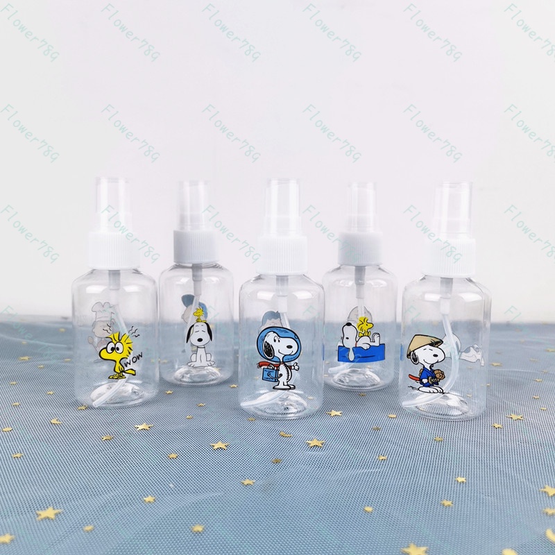 Chai xịt chiết mỹ phẩm WE FLOWER họa tiết Snoopy hoạt hình đáng yêu 50ml dành cho du lịch