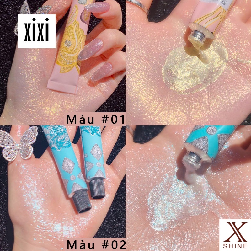 Nhũ Nước Bắt Sáng XIXI Mặt Trang điểm Mắt Lấp Lánh Butterfly
