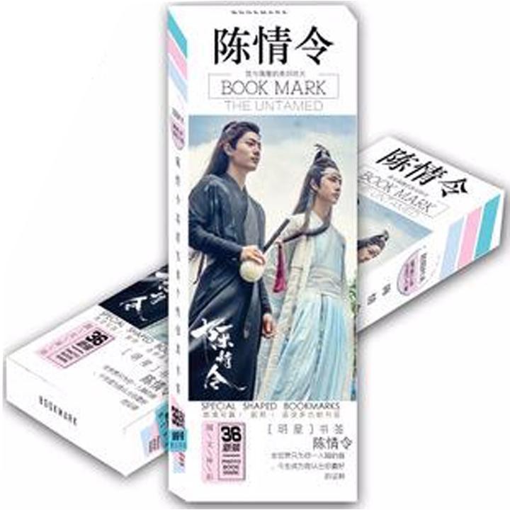 Bookmark Trần Tình Lệnh Lam Vong Cơ Ngụy Vô Tiện hộp ảnh tập ảnh đánh dấu sách kẹp sách 36 tấm Tiêu Chiến Vương Nhất Bác