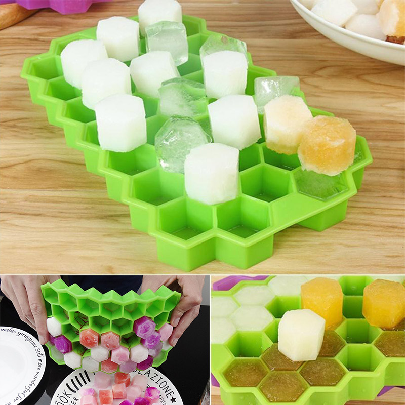 Khuôn Làm Đá/ Socola/ Pudding/ Sữa Chua Hình Tổ Ong Màu Sắc Ngẫu Nhiên Tiện Dụng Cho Tiệc Tùng/ Bar