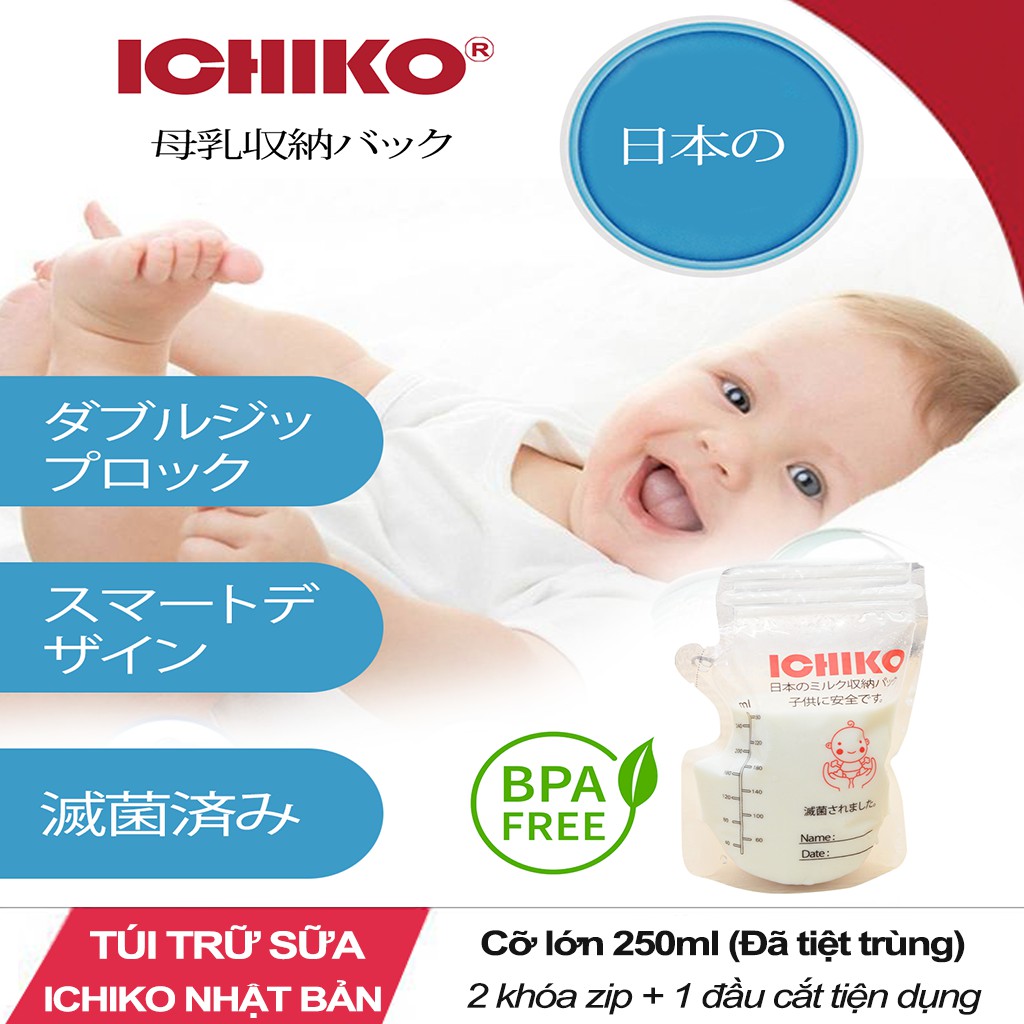 Túi Đựng Sữa Nhật Bản ICHIKO 250ml